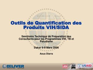 Outils de Quantification des Produits VIH/SIDA