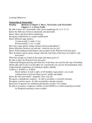 Nucleosides &amp; Nucleotides