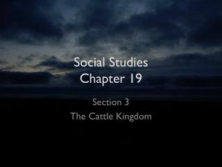 Social Studies Chapter 19