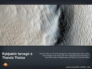 Rykþaktir farvegir á Tharsis Tholus