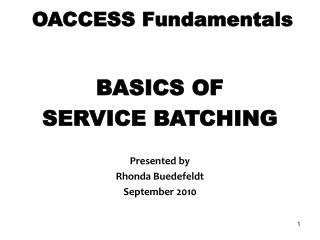 OACCESS Fundamentals