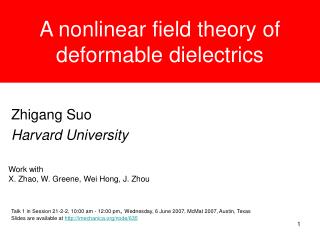 A nonlinear field theory of deformable dielectrics