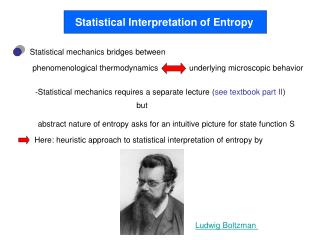 Statistical Interpretation of Entropy