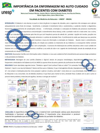 APOIO: PROEX e Faculdade de Medicina de Botucatu - UNESP