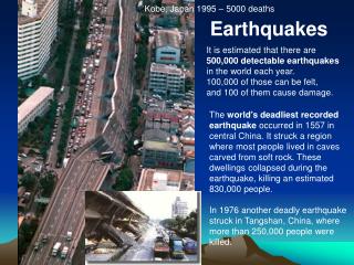 Earthquakes