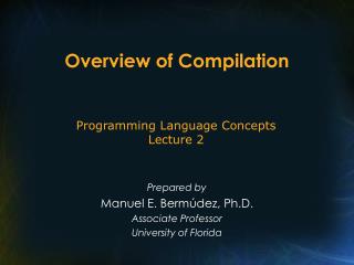 Overview of Compilation