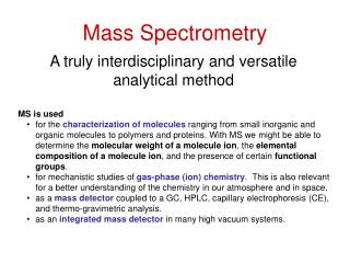 Mass Spectrometry