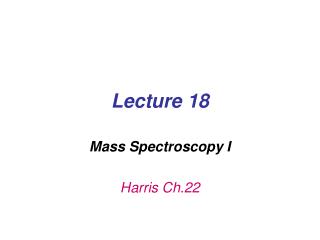 Lecture 18