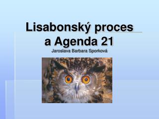 Lisabonský proces a Agenda 21 Jaroslava Barbara Sporková
