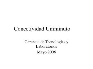 Conectividad Uniminuto