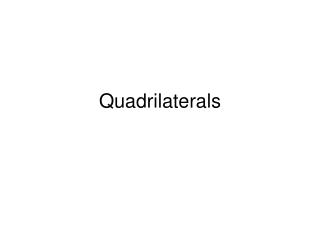 Quadrilaterals