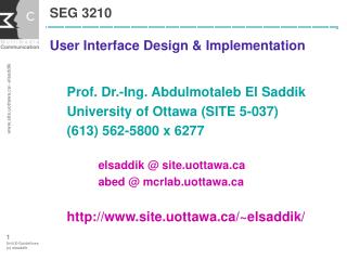 SEG 3210 User Interface Design &amp; Implementation