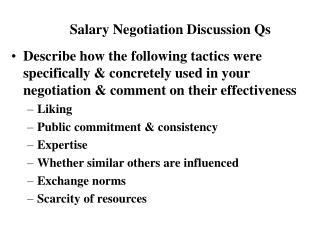 Salary Negotiation Discussion Qs