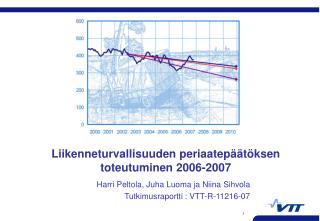 Liikenneturvallisuuden periaatepäätöksen toteutuminen 2006-2007