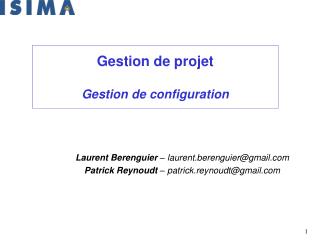 Gestion de projet Gestion de configuration