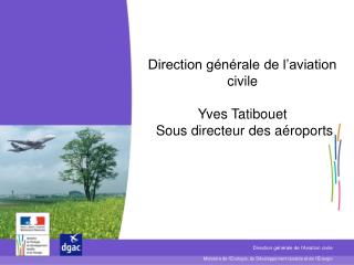 Direction générale de l’aviation civile Yves Tatibouet Sous directeur des aéroports