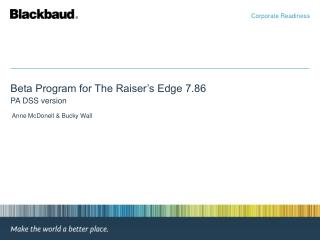 Beta Program for The Raiser’s Edge 7.86