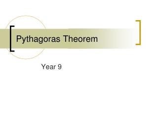 Pythagoras Theorem