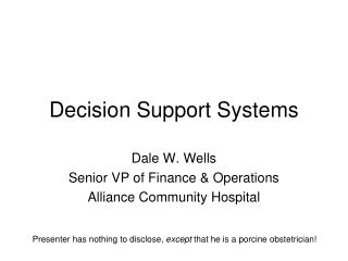 Decision Support Systems