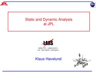 Static and Dynamic Analysis at JPL