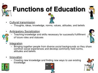 Functions of Education