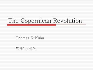 The Copernican Revolution