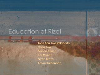 Education of Rizal