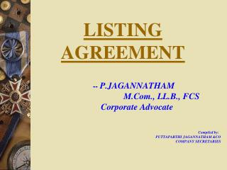 LISTING AGREEMENT