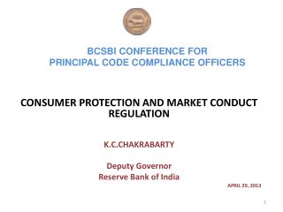 BCSBI CONFERENCE FOR PRINCIPAL CODE COMPLIANCE OFFICERS