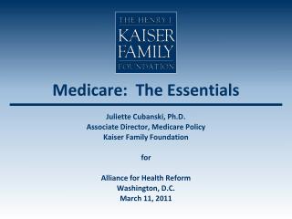 Medicare: The Essentials