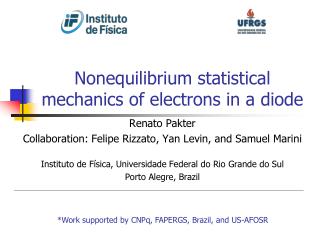 Nonequilibrium statistical mechanics of electrons in a diode