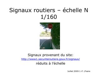 Signaux routiers – échelle N 1/160