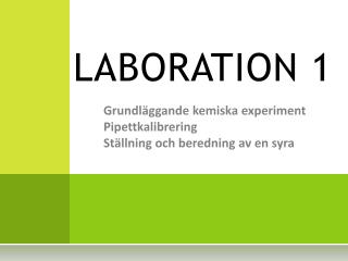 LABORATION 1