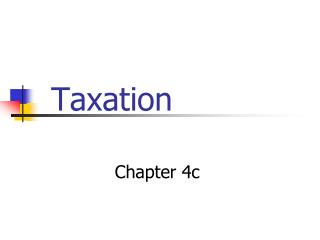 Taxation