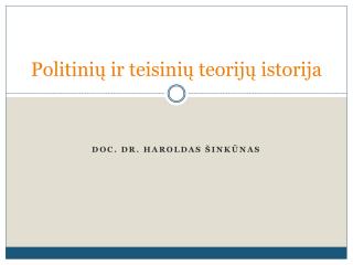 Politinių ir teisinių teorijų istorija