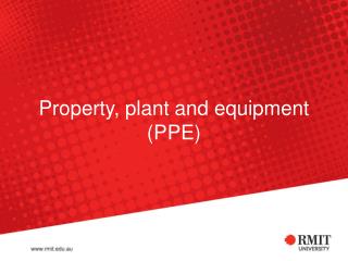 Property, plant and equipment (PPE)