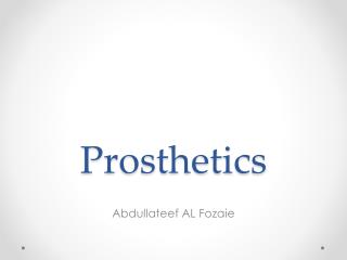 Prosthetics