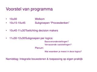 Voorstel van programma