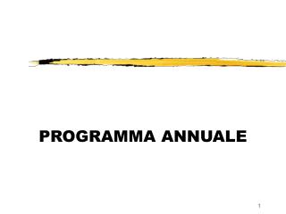 PROGRAMMA ANNUALE