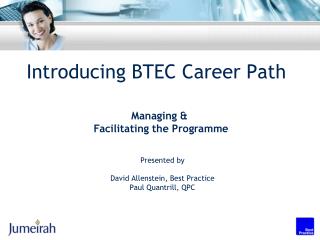 Introducing BTEC Career Path