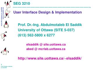 SEG 3210 User Interface Design &amp; Implementation