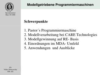 Modellgetriebene Programmiermaschinen