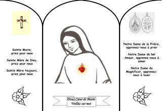 Doux Cœur de Marie Veillez sur moi
