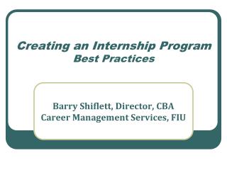 Creating an Internship Program Best Practices