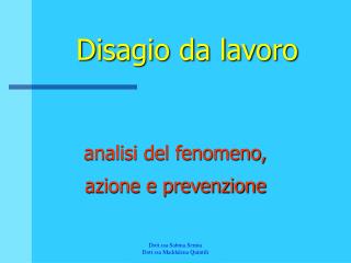 Disagio da lavoro