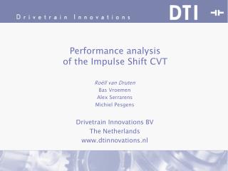 Performance analysis of the Impulse Shift CVT