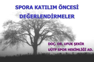 SPORA KATILIM ÖNCESİ DEĞERLENDİRMELER