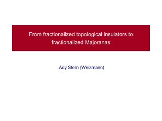 From fractionalized topological insulators to fractionalized Majoranas