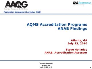 AQMS Accreditation Programs ANAB Findings