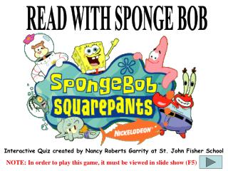 NOTE: In order to play this game, it must be viewed in slide show (F5)